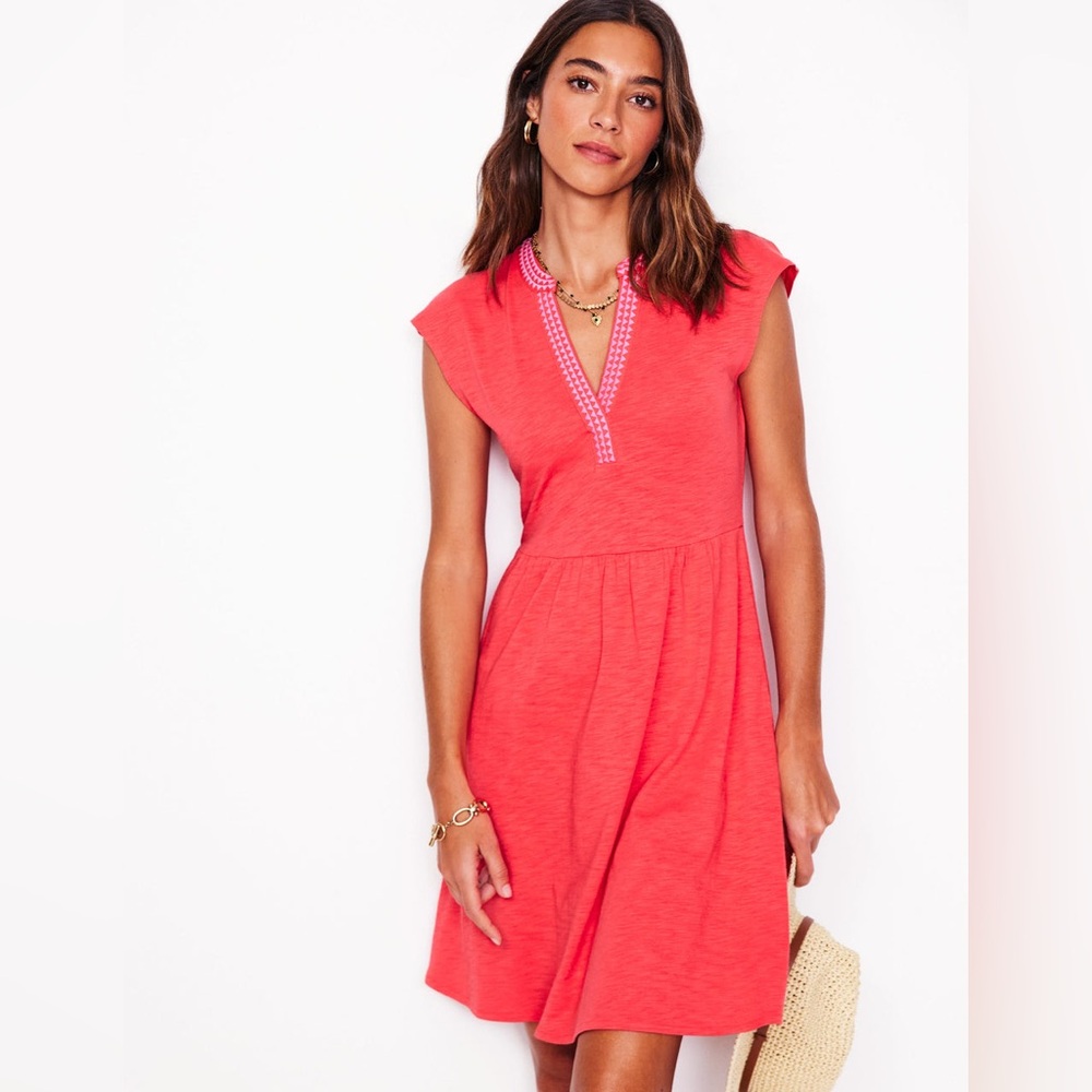 Boden Chloe Embroidered Short Dress (size 14)